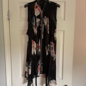 Allsaints dress XS black floral